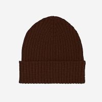 Rib Beanie aus Wolle walnut FUB