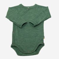 Baby Wickelbody von Joha aus Merinowolle in grün...