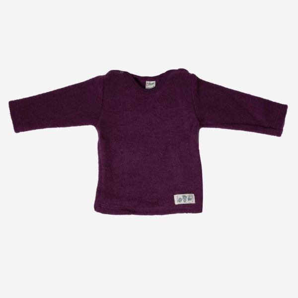 Baby Shirt von Lilano aus Wollfrottee-Plüsch in beere