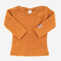 Baby Shirt von Lilano aus Wollfrottee-Plüsch in curry