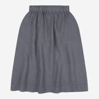 Damen Rock Midi Skirt von Matona aus Leinen in storm blue 2