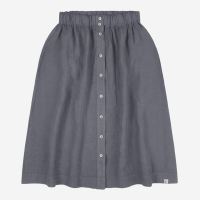 Damen Rock Midi Skirt von Matona aus Leinen in storm blue