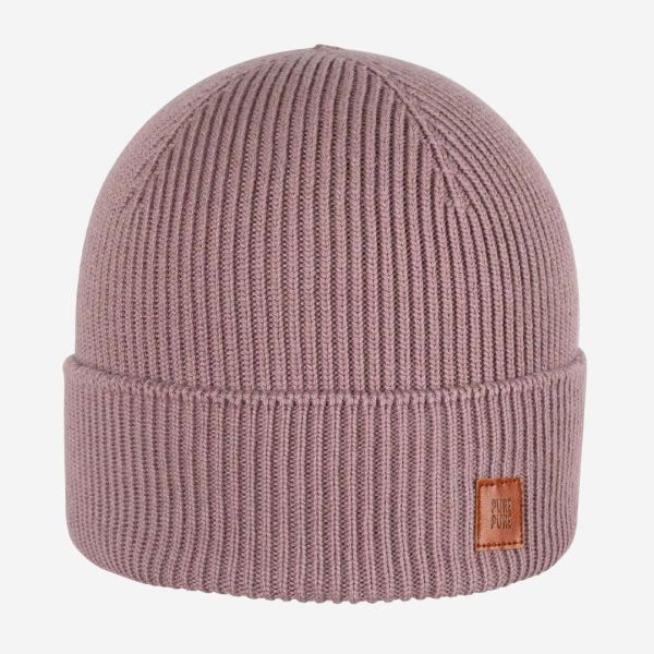Damen und Kinder Umschlagmütze von Pure Pure aus Wolle-Seide-Baumwolle in mauve