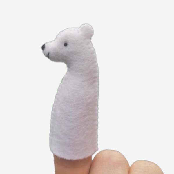 Kleine Filz Freunde Fingerpuppe Eisbär