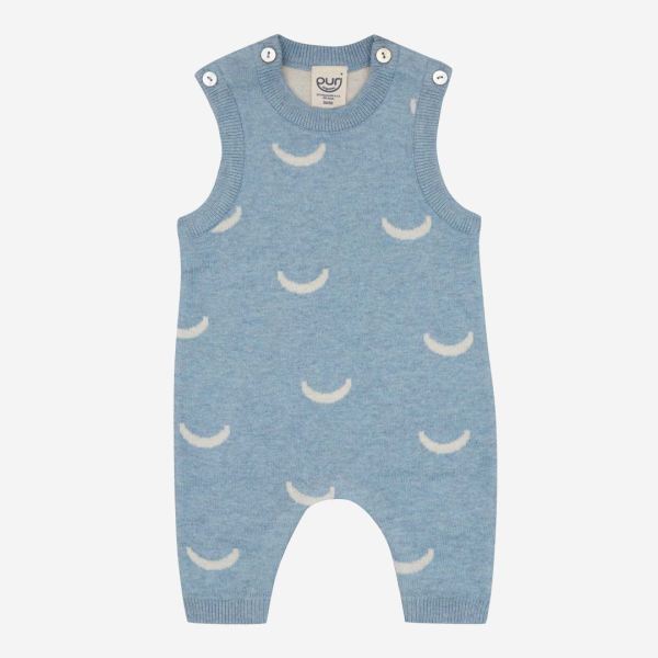 Baby Overall Shiva moon von Puri Organic aus Bio-Baumwolle und Seide in dusty blue/natur