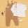 Baby Latzhose von Puri Organic aus Bio-Baumwolle/Leinen in ice coffee 2