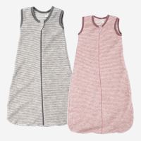 Schlafsack ohne Arm Wollfrottee Plüsch Ringel