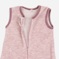 Schlafsack ohne Arm Wollfrottee Plüsch Ringel