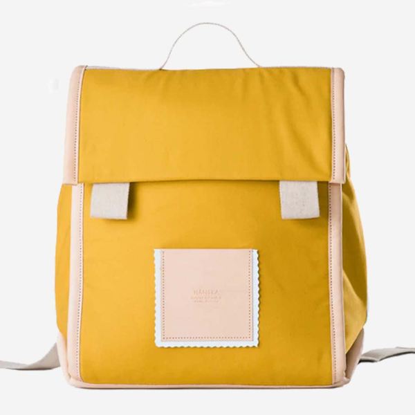Schultasche von Hänska aus Bio-Baumwolle in bright mustard