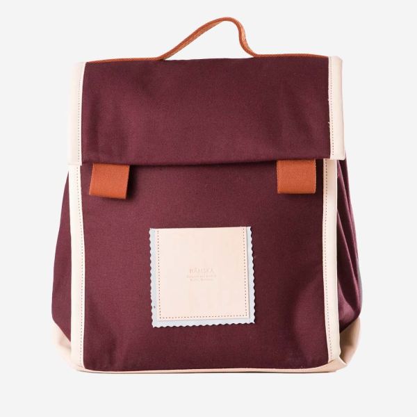 Schultasche Aubergine von Hänska aus Bio-Baumwolle