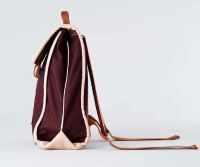 Schultasche Aubergine von Hänska aus Bio-Baumwolle seite 2