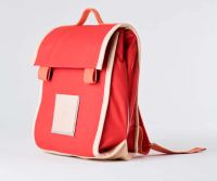 Schultasche von Hänska aus Bio-Baumwolle Cherry Tomato seite