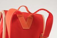 Schultasche von Hänska aus Bio-Baumwolle Cherry Tomato hinten detail