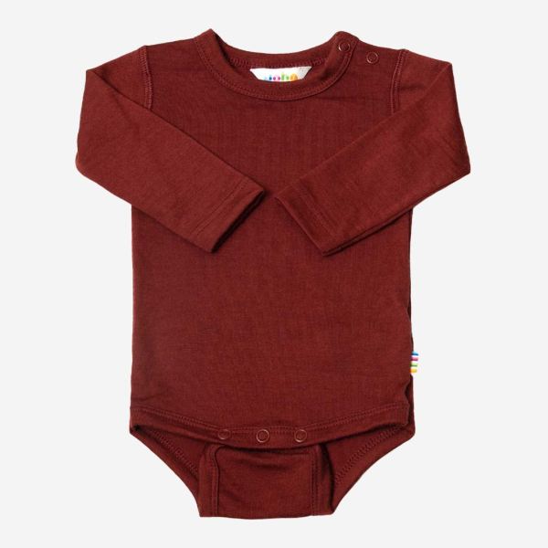 Baby Body von Joha aus Merinowolle in bordeaux