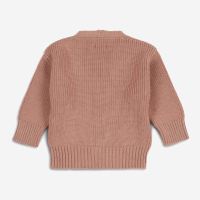 Kinder Grobstrick Cardigan von Halfen aus Merinowolle in rose 2