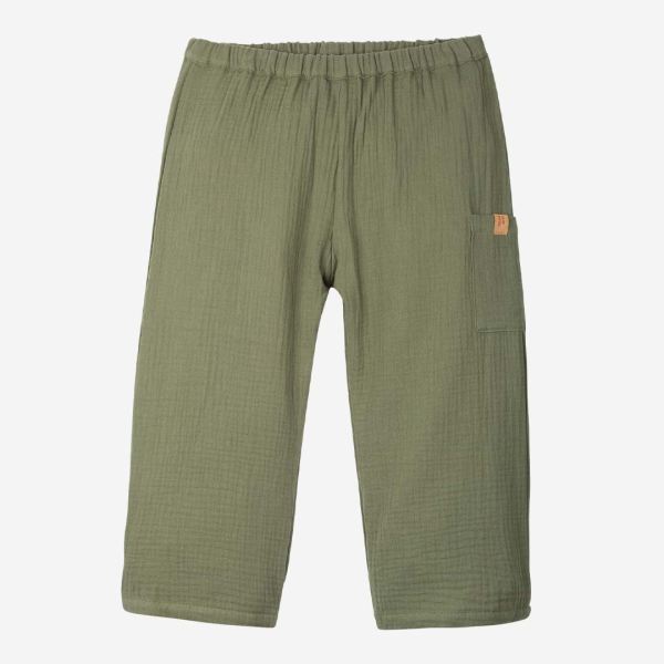 Kinder Musselin Hose von Pure Pure by Bauer aus Bio-Baumwolle in dill