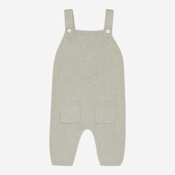 Baby Latzhose Perlfangstrick von Puri Organic aus Bio-Baumwolle und Seide in tea green
