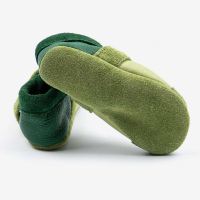Leder Hausschuhe mit Koala von Pantolinos Manufaktur in grün 3