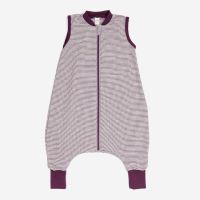 Ärmelfreier Schlafsack mit Fuß von Lilano aus Wolle/Seide in Ringel beere