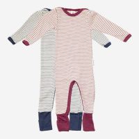 Baby Overall von Engel aus Wolle/Seide in natur/orchidee 3