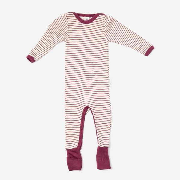 Baby Overall von Engel aus Wolle/Seide in natur/orchidee