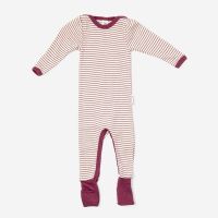 Baby Overall von Engel aus Wolle/Seide in natur/orchidee