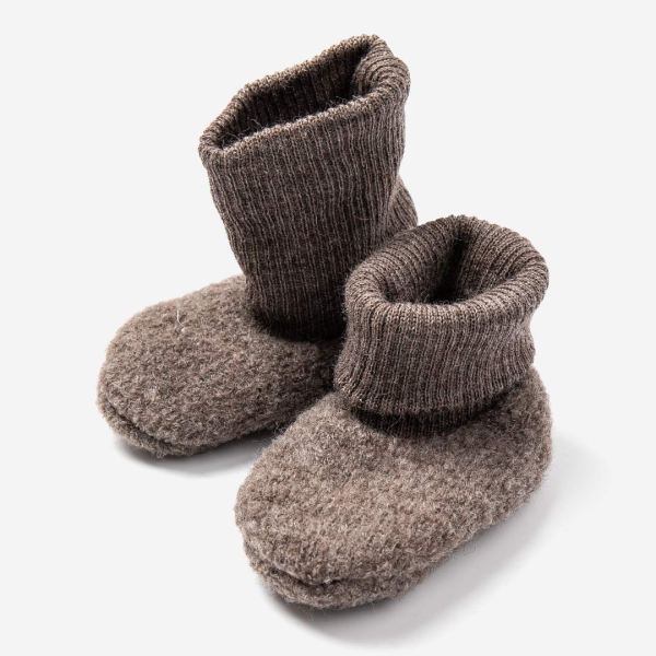 Baby Walk-Schühchen von Halfen aus Wollwalk in nuss