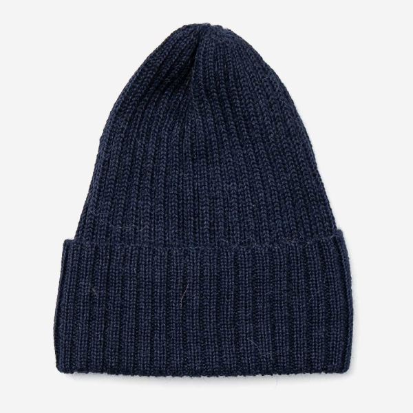 Kinder Beanie Mütze Ricky von My Alpaca aus Alpakawolle in navy