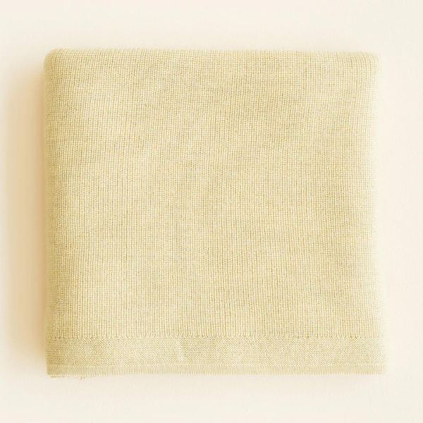 Babydecke Felix von Hvid aus Merinowolle in light yellow