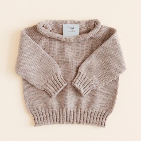 Baby Pullover Georgette von Hvid aus Merinowolle in sand