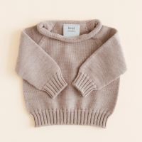 Baby Pullover Georgette von Hvid aus Merinowolle in sand