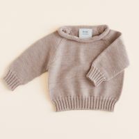 Baby Pullover Georgette von Hvid aus Merinowolle in sand 2