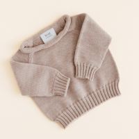 Baby Pullover Georgette von Hvid aus Merinowolle in sand 4