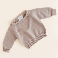 Baby Pullover Georgette von Hvid aus Merinowolle in sand 5