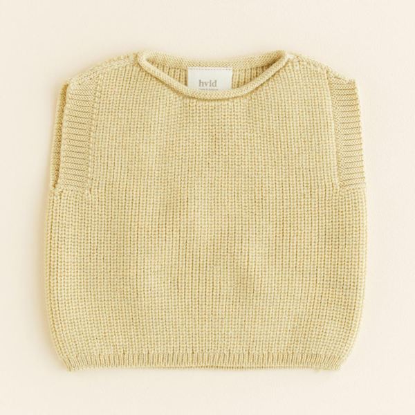 Baby Pullunder Harvey von Hvid aus Merinowolle in light yellow
