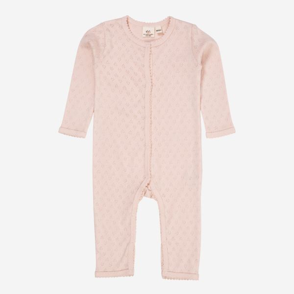 Baby Strampelanzug Pointelle Copenhagen Colors Bio-Baumwolle dusty rose