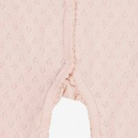 Baby Strampelanzug Pointelle Copenhagen Colors Bio-Baumwolle dusty rose Detail
