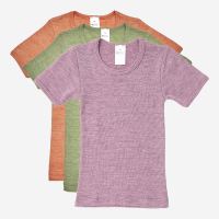 T-Shirt Hocosa Bio-Baumwolle Wolle Seide orange meliert
