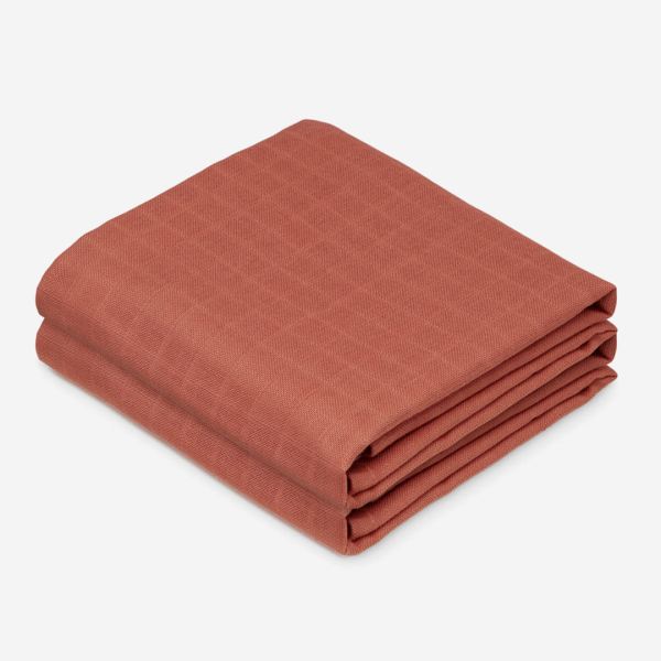 Musselin Tuch im 2er Pack von Cam Cam aus Bio-Baumwolle in sienna