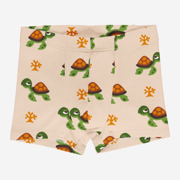 Kinder Boxershorts Unterhose Schildkröte von Maxomorra aus Bio-Baumwolle