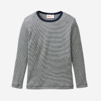 Kinder Langarmshirt Wolle/Seide Ringel