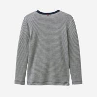 Kinder Langarmshirt Wolle/Seide Ringel