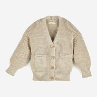 Cardigan Grobstrick Merinowolle natur 122/128