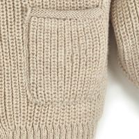 Cardigan Grobstrick Merinowolle natur 122/128
