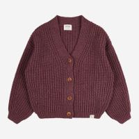 Kinder Strickjacke Wolle/Baumwolle berry 13-14 Jahre