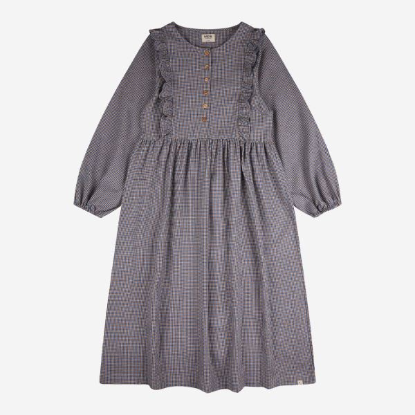 Flanell-Kleid Baumwolle pepita 4-5 Jahre