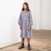 Flanell-Kleid Baumwolle pepita 4-5 Jahre