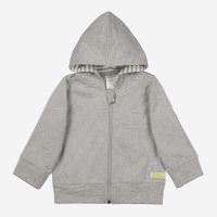 Sweatjacke mit Kapuze Bio-Baumwolle grau 86/92