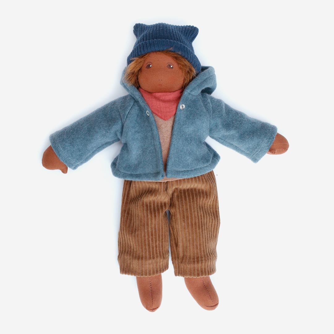 Anziehpuppe Jona von Nanchen aus Bio-Baumwolle | Lila Lämmchen