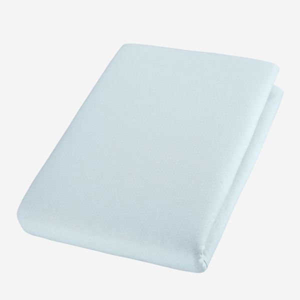 Jersey Spannbettlaken hellblau 90x190 cm